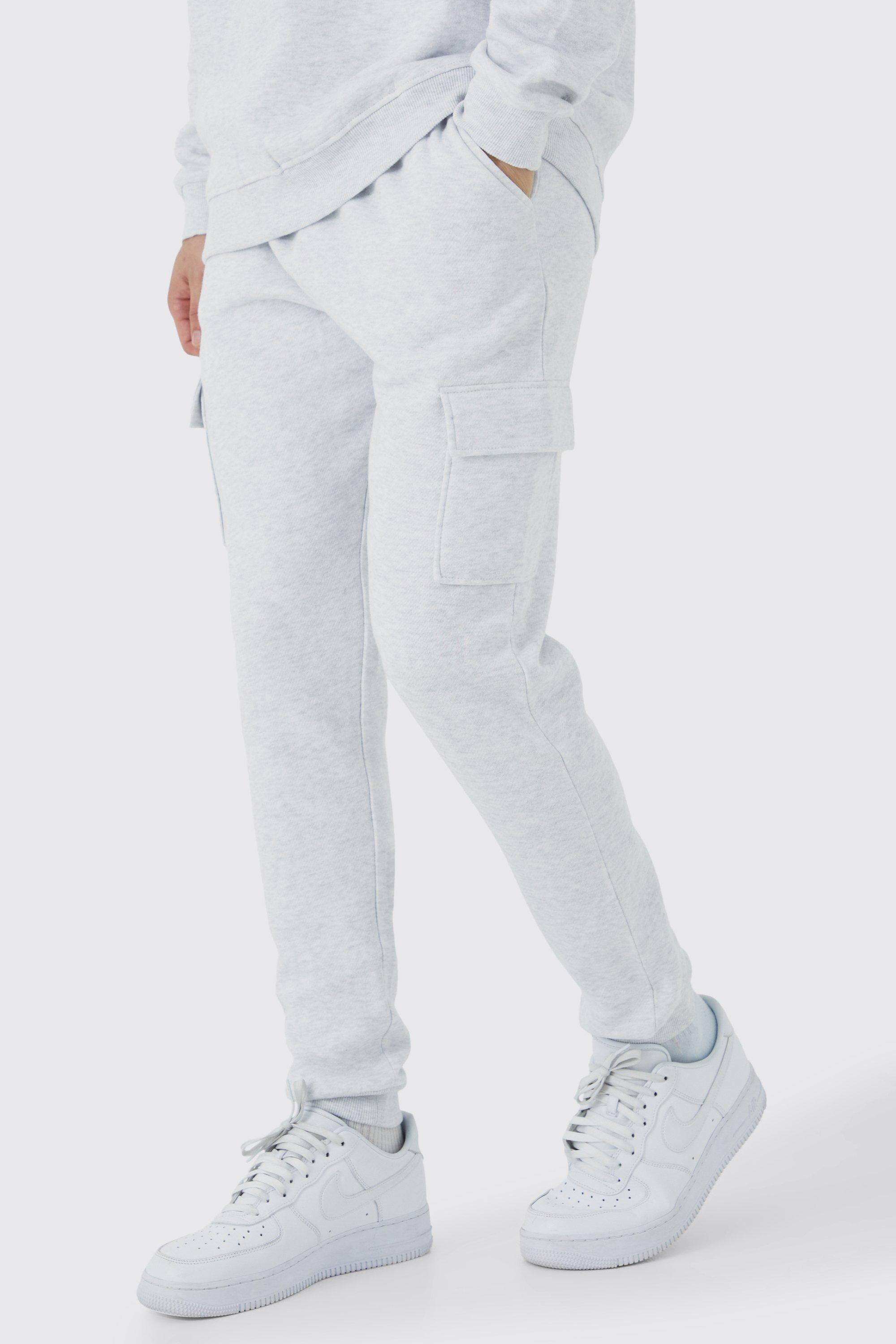 Boohooman grey cargo joggers hot sale